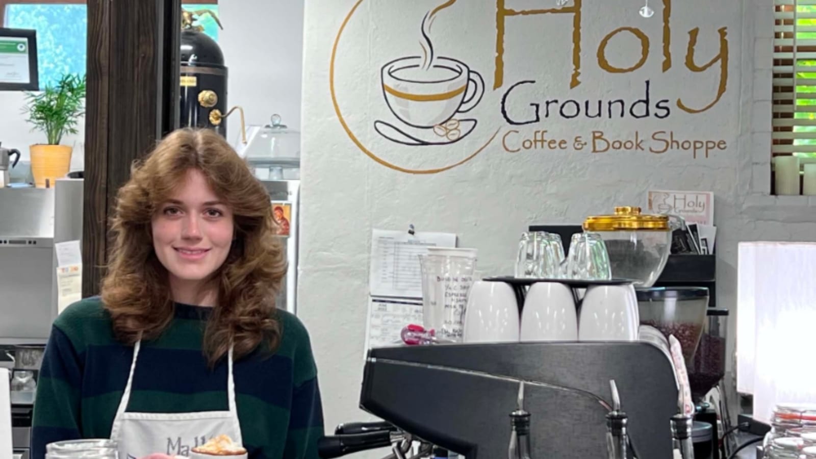 Specialty coffee shop with espresso machine